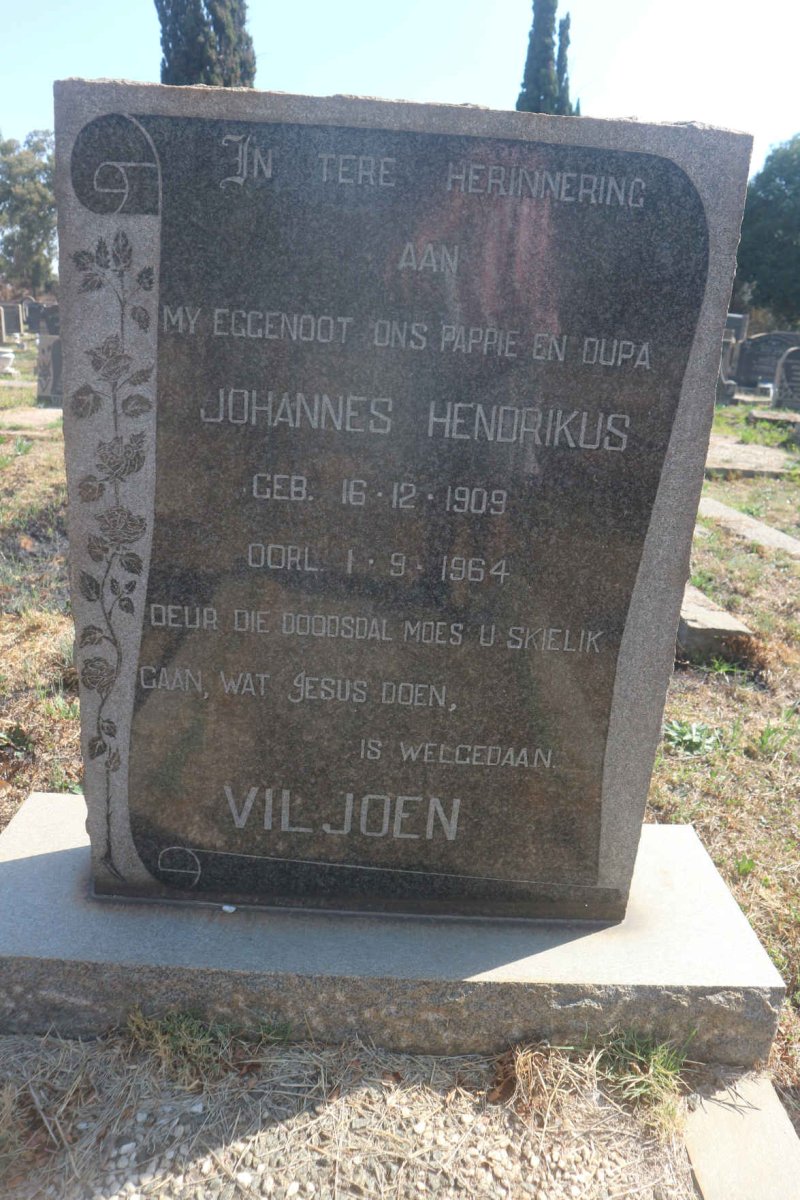 VILJOEN Johannes Hendrikus 1909-1964