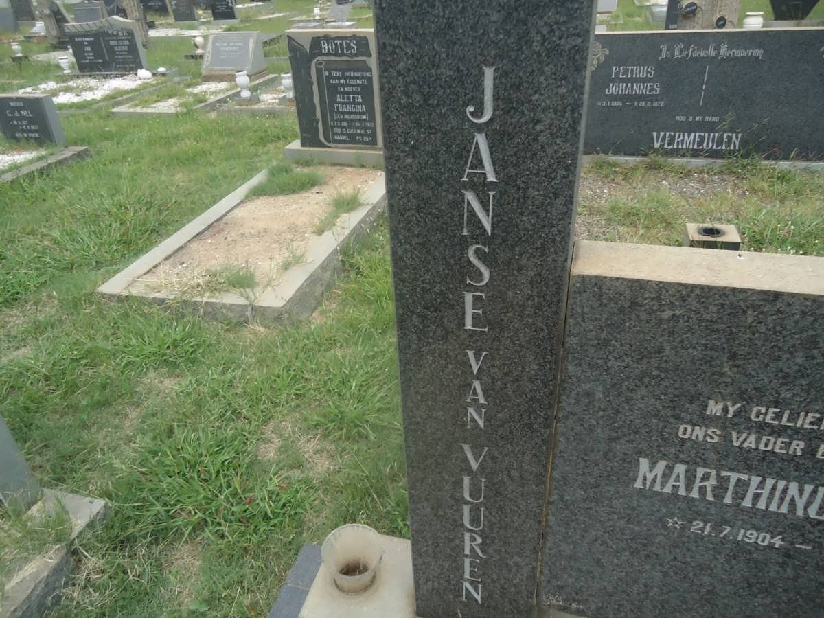 VUUREN Marthinus Petrus, Janse van 1904-1973 &amp; Catharina Maria 1906-1978
