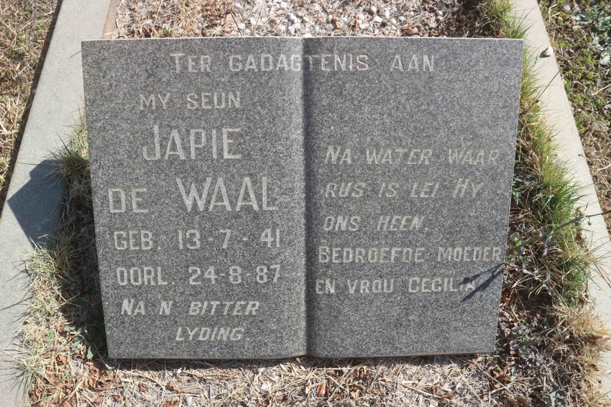 WAAL Japie, de 1941-1987