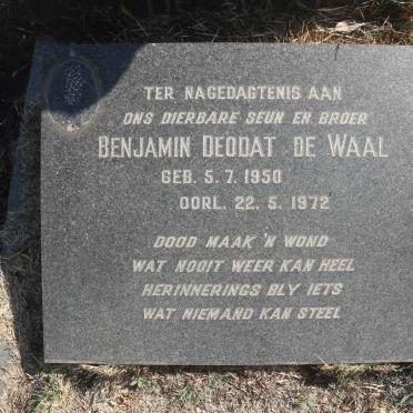 WAAL Benjamin Deodat, de 1950-1972