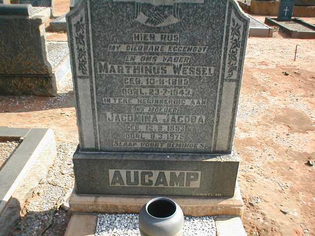 AUCAMP Marthinus Wessel 1889-1943 &amp; Jacomina Jacoba 1893-1975