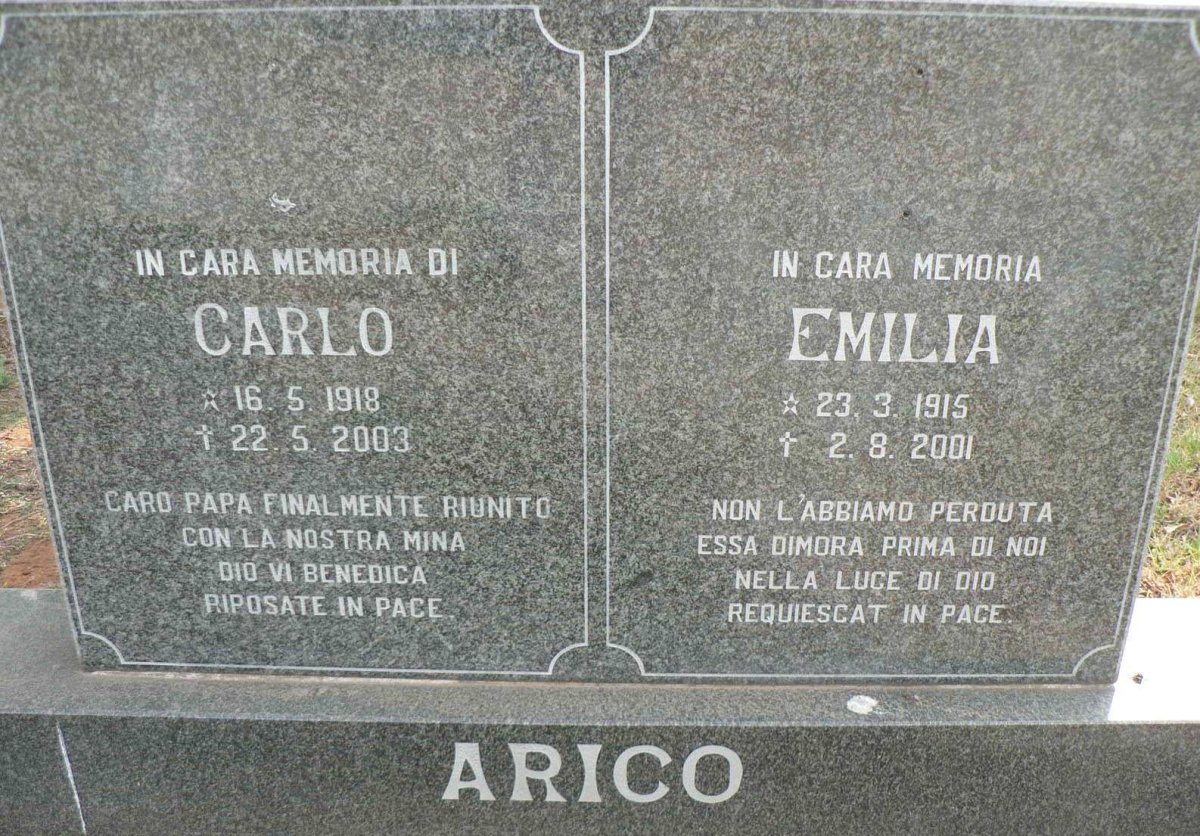 ARICO Carlo 1918-2003 &amp; Emilia 1915-2001