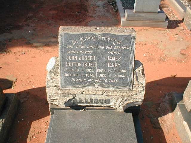 ALLISON James Henry 1896-1968 :: ALLISON John Joseph Sutton 1925-1945