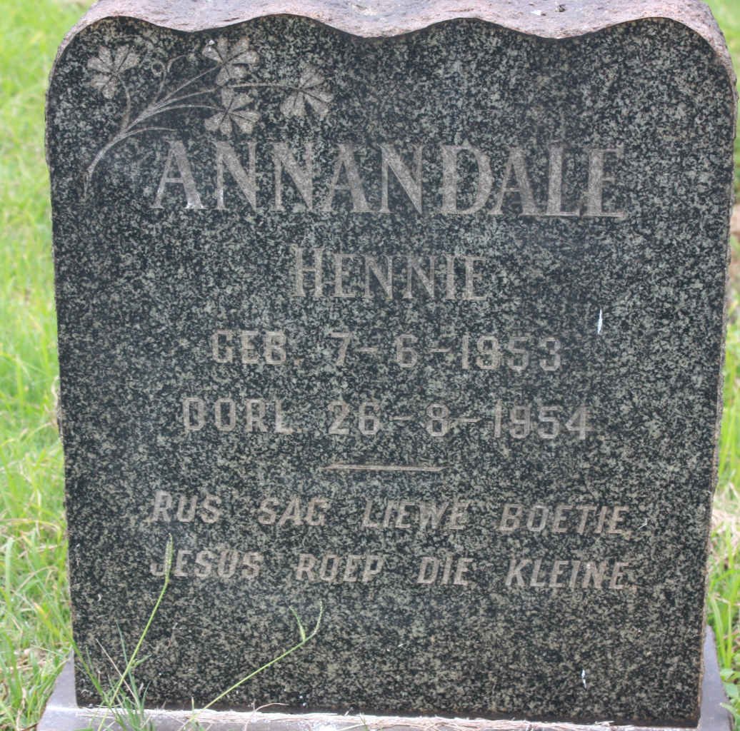 ANNANDALE Hennie 1953-1954