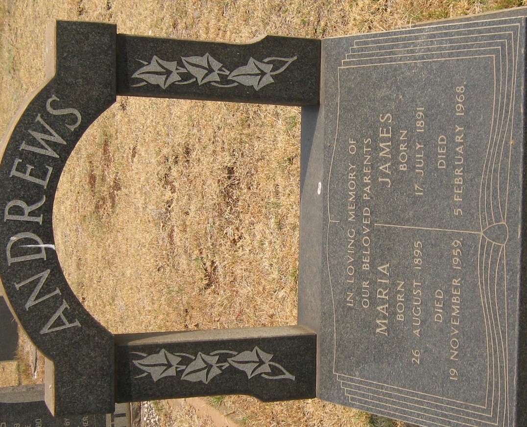ANDREWS James 1891-1968 &amp; Maria 1895-1959