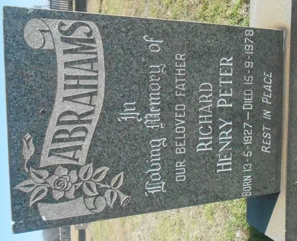 ABRAHAMS Richard Henry Peter 1927-1978