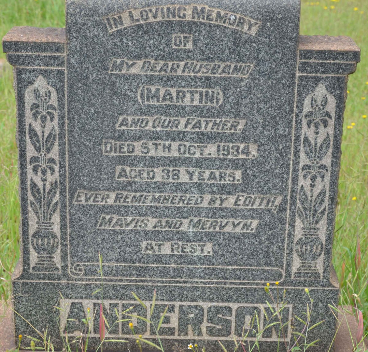 ANDERSON Martin -1934