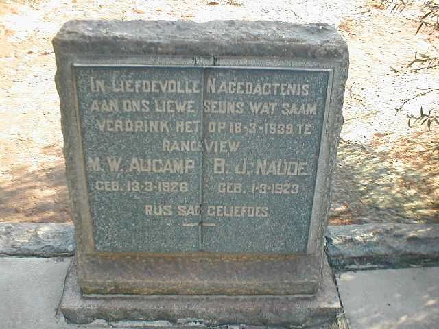 AUCAMP M.W. 1926-1939 :: NAUDE B.J. 1923-1939