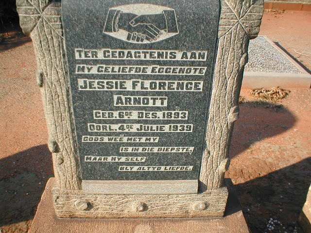 ARNOTT Jessie Florence 1893-1939