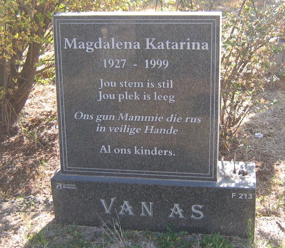 AS Magdalena Katarina, van 1927-1999