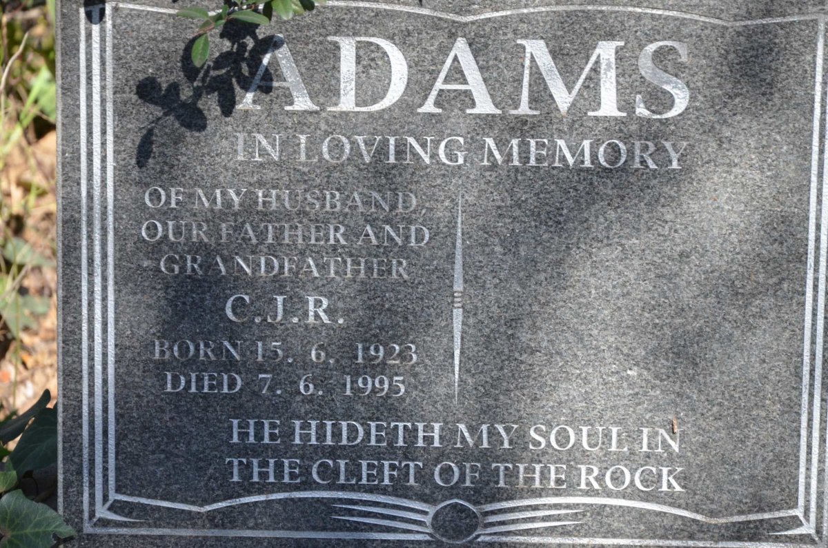 ADAMS C.J.R. 1923-1995