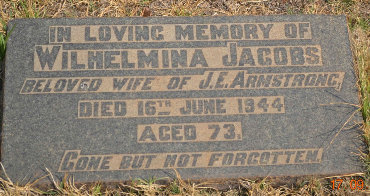 ARMSTRONG Wilhelmina Jacobs -1944
