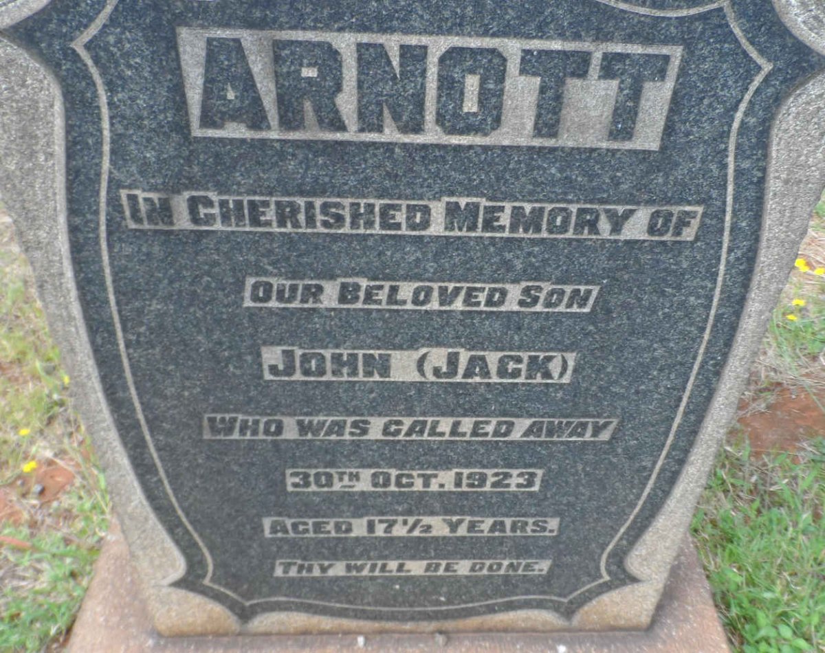 ARNOTT John -1923