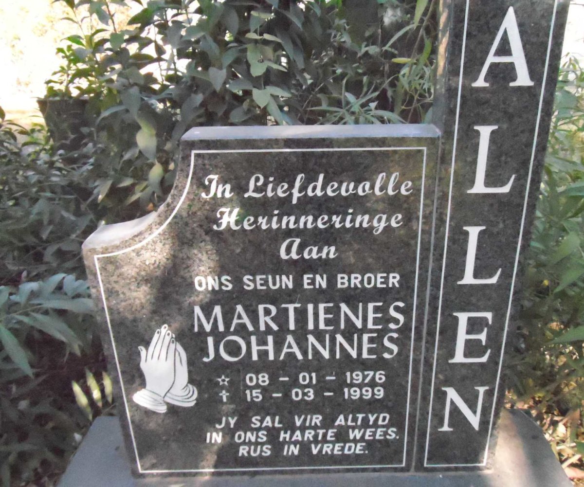 ALLEN Martienes Johannes 1976-1999