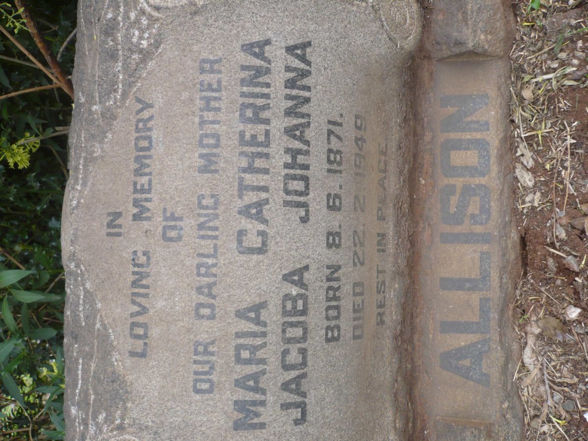 ALLISON Maria Catherina Jacoba Johanna 1871-1949