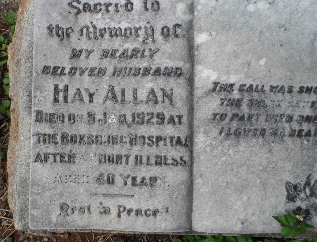 ALLAN Hay -1929