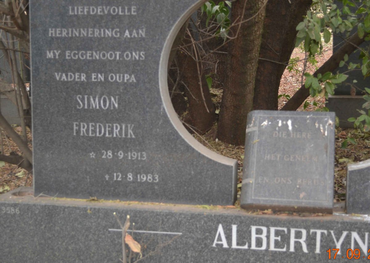 ALBERTYN Simon Frederik 1913-1983