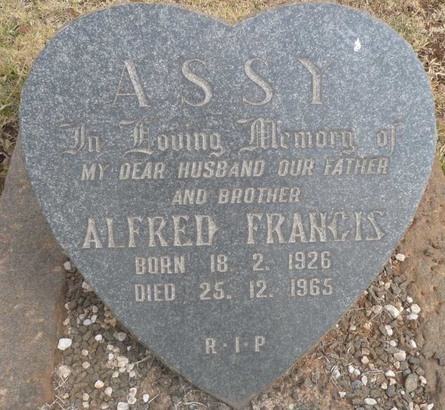 ASSY Alfred Francis 1926-1965