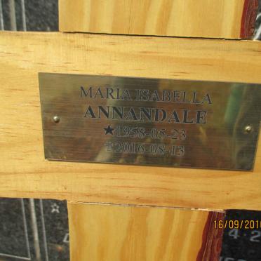 ANNANDALE Maria Isabella 1958-2016
