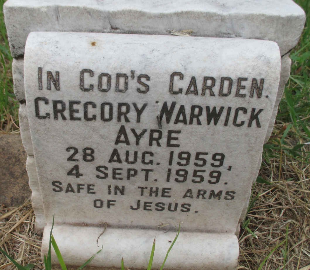 AYRE Gregory Warwick 1959-1959