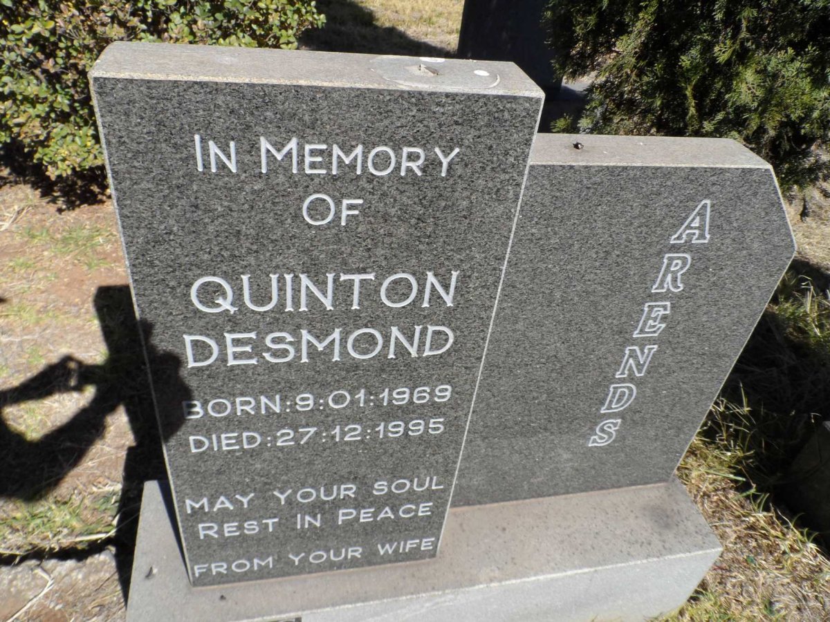 ARENDS Quinton Desmond 1969-1995