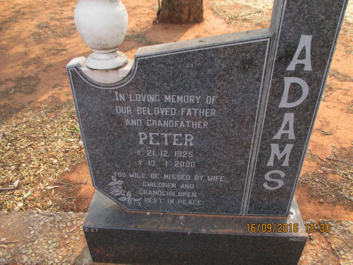 ADAMS Peter 1925-2000