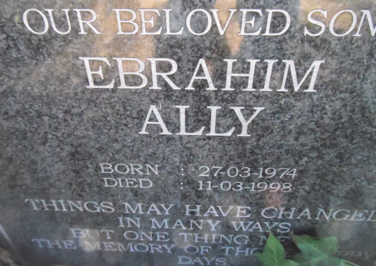 ALLY Ebrahim 1974-1998