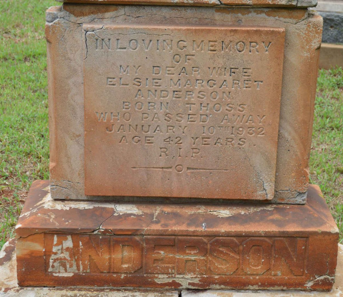 ANDERSON Elise Margaret nee THOSS -1932