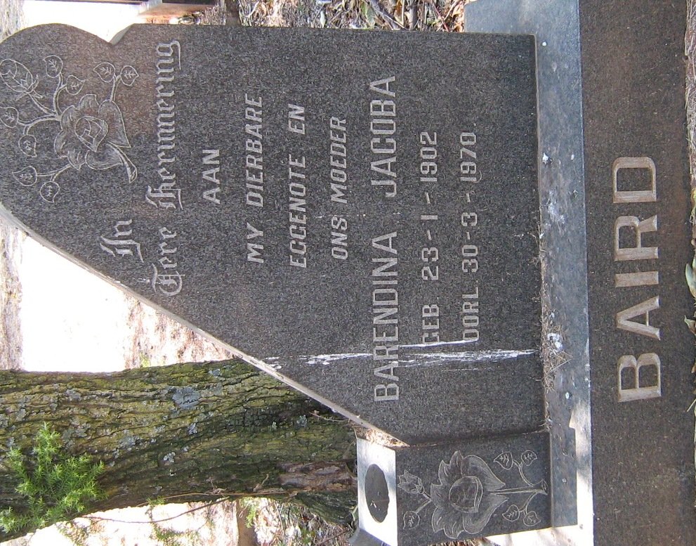 BAIRD Barendina Jacoba 1902-1970