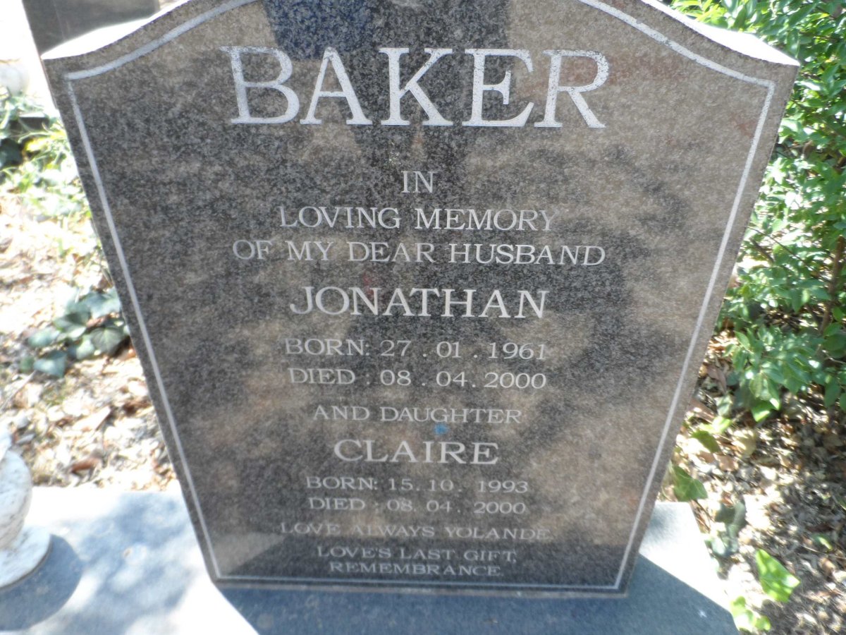 BAKER Jonathan 1961-2000 :: BAKER Claire 1993-2000