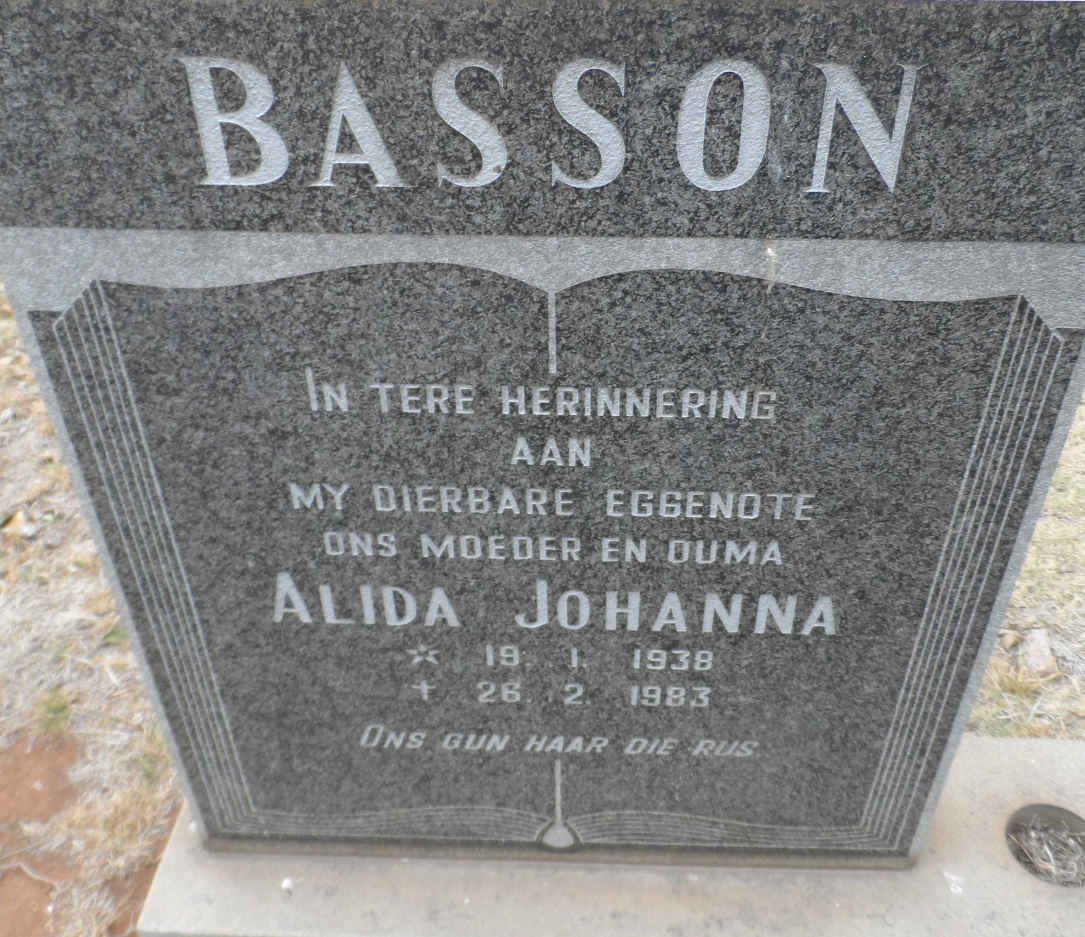 BASSON Alida Johanna 1938-1983
