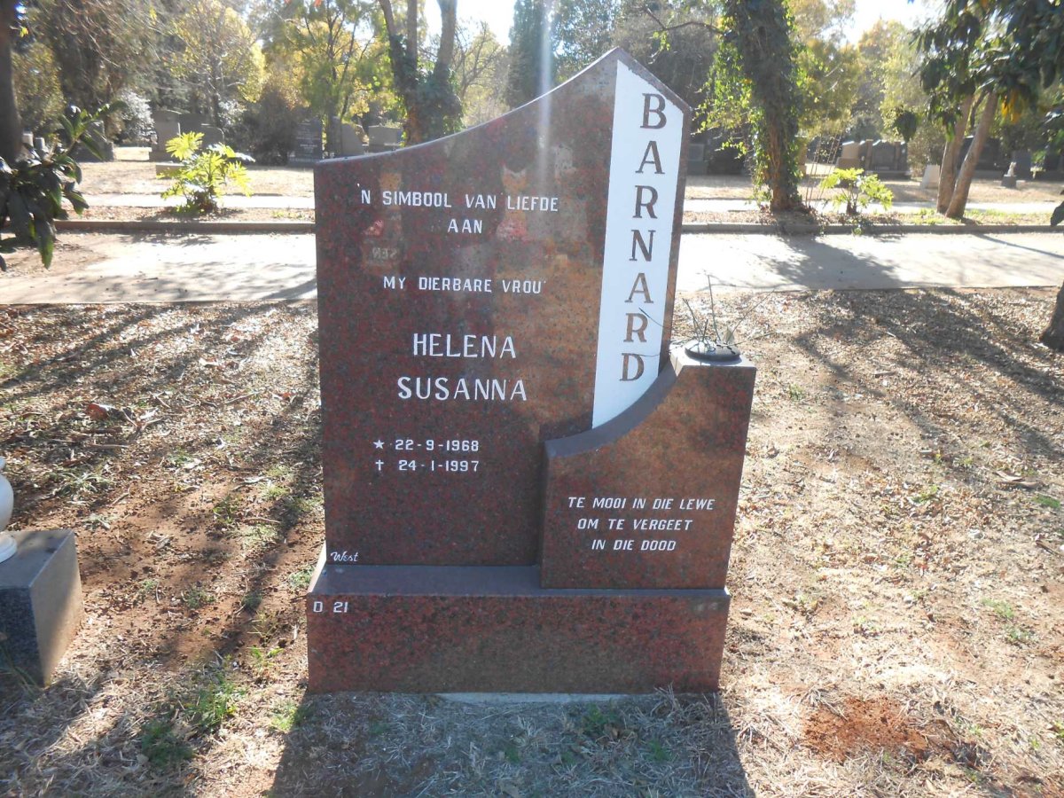 BARNARD Helena Susanna 1968-1997