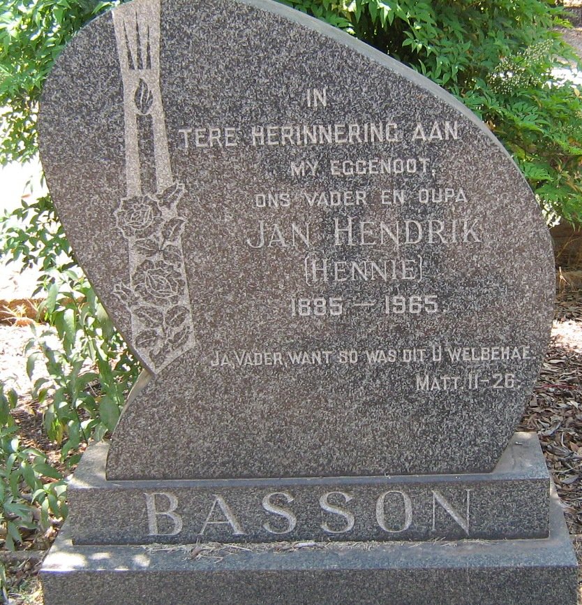 BASSON Jan Hendrik 1885-1965