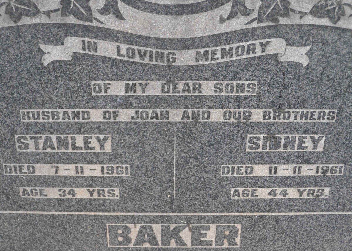 BAKER Sidney -1961 :: BAKER Stanley -1961