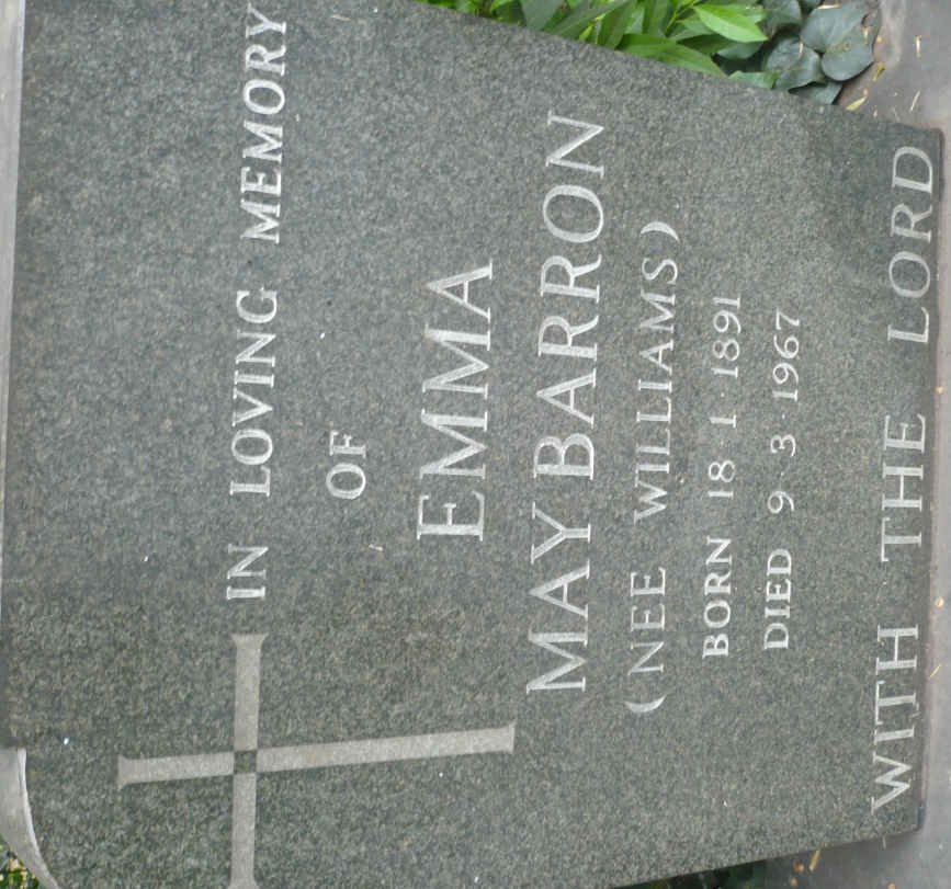 BARRON Emma May nee WILLIAMS 1891-1967