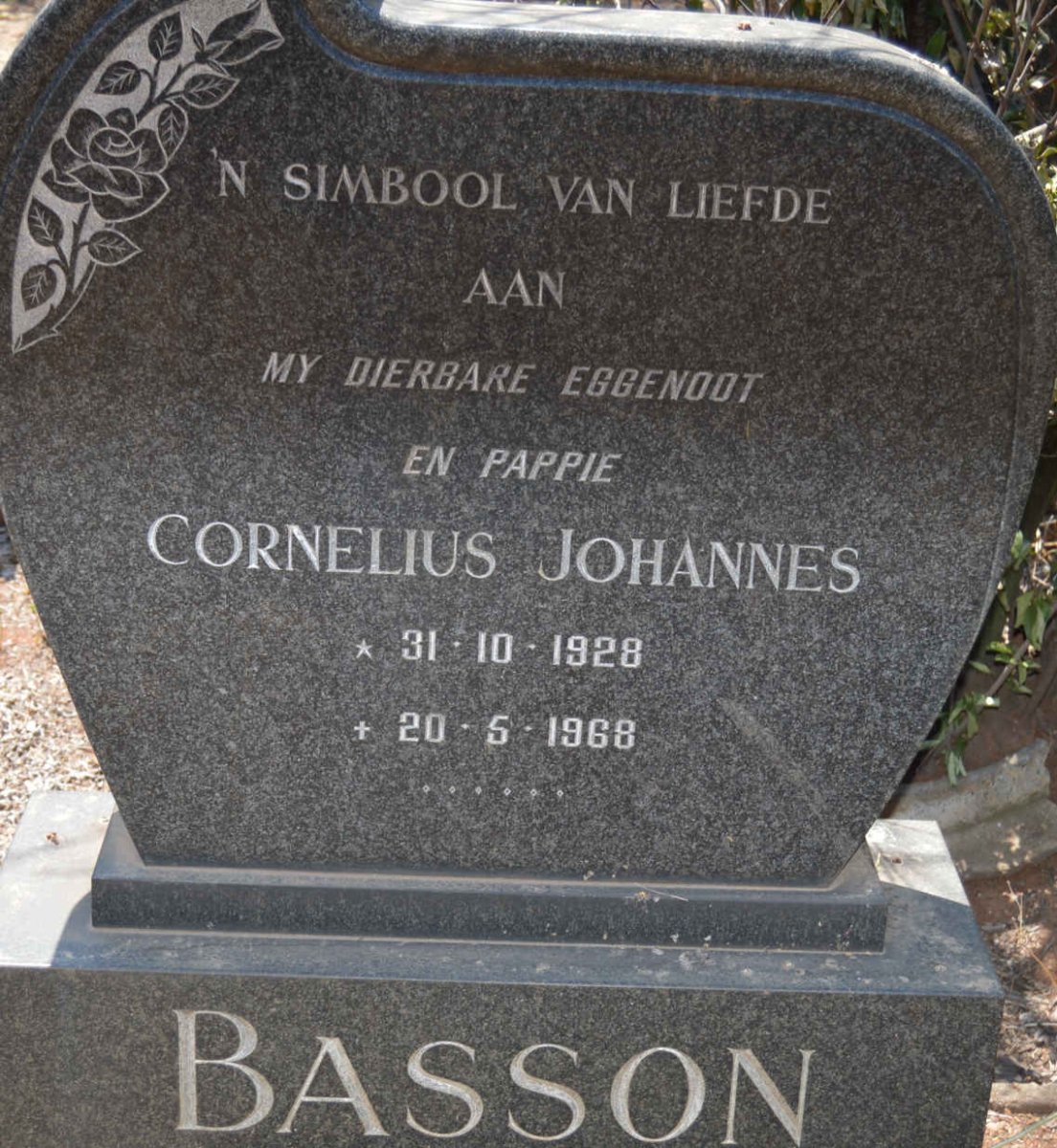 BASSON Cornelius Johannes 1928-1968