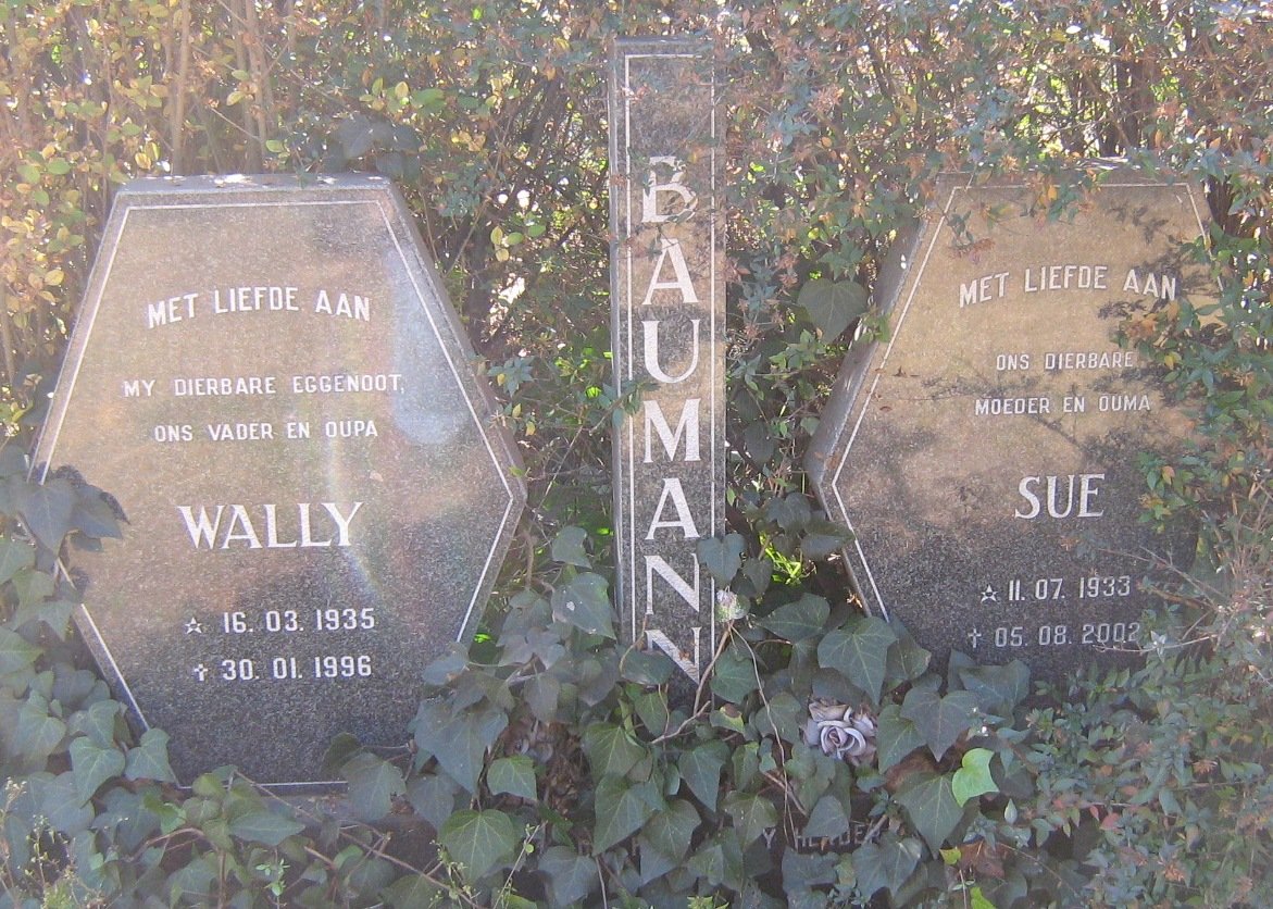 BAUMANN Wally 1935-1996 &amp; Sue 1933-2002