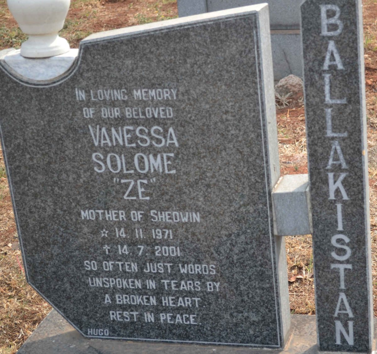BALLAKISTAN Venessa Solome 1971-2001