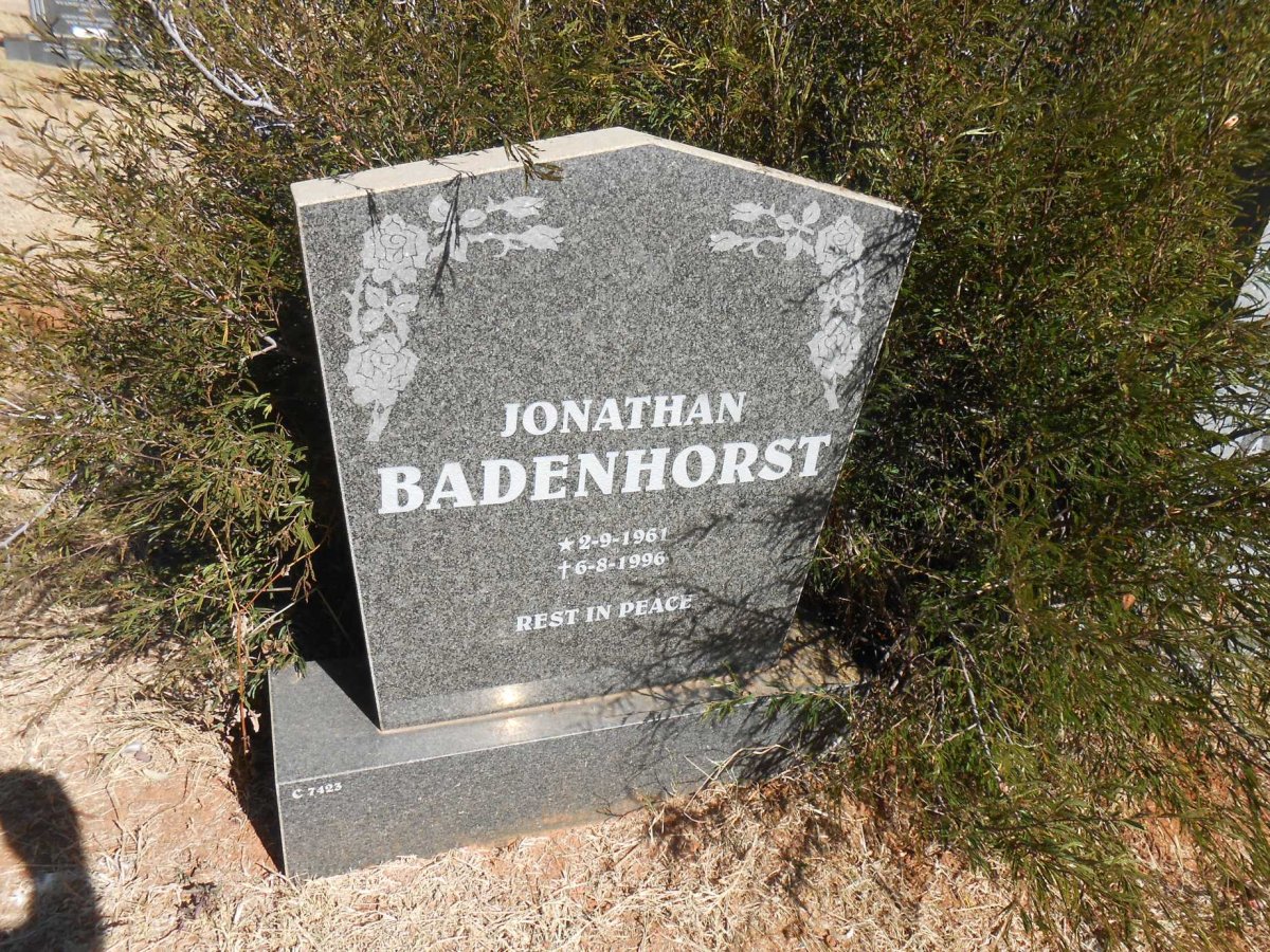 BADENHORST Jonathan 1961-1996