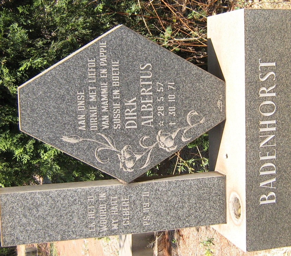 BADENHORST Dirk Albertus 1957-1971
