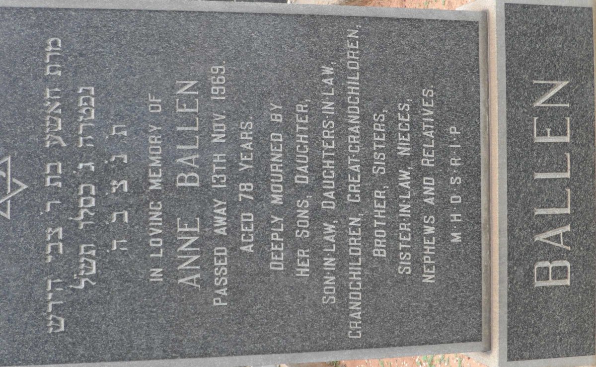 BALLEN Anne -1969