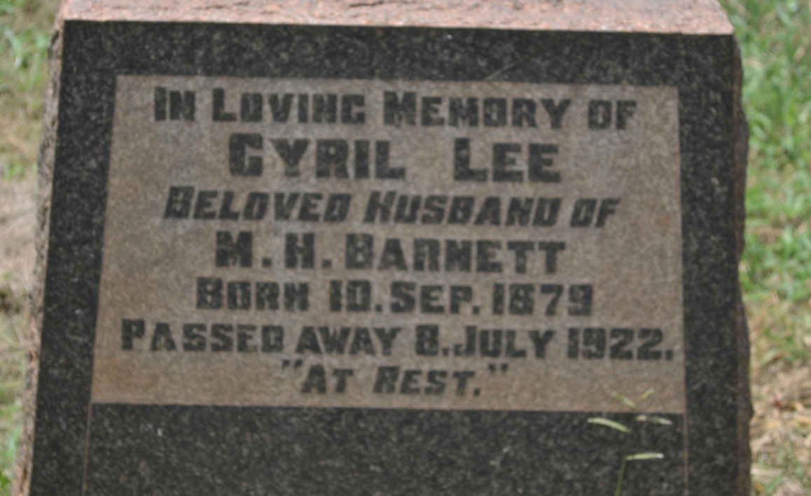 BARNETT Cyril Lee 1879-1922