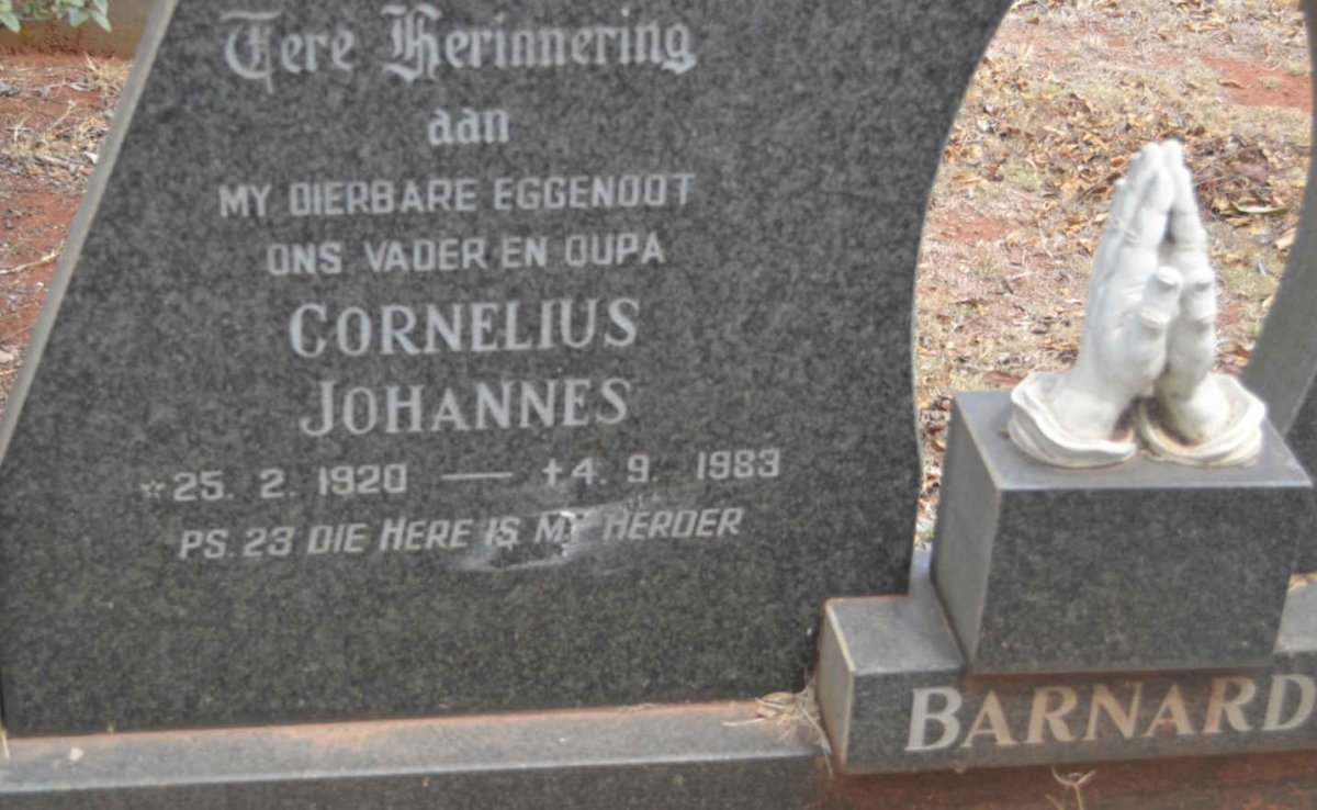 BARNARD Cornelius Johannes 1920-1983