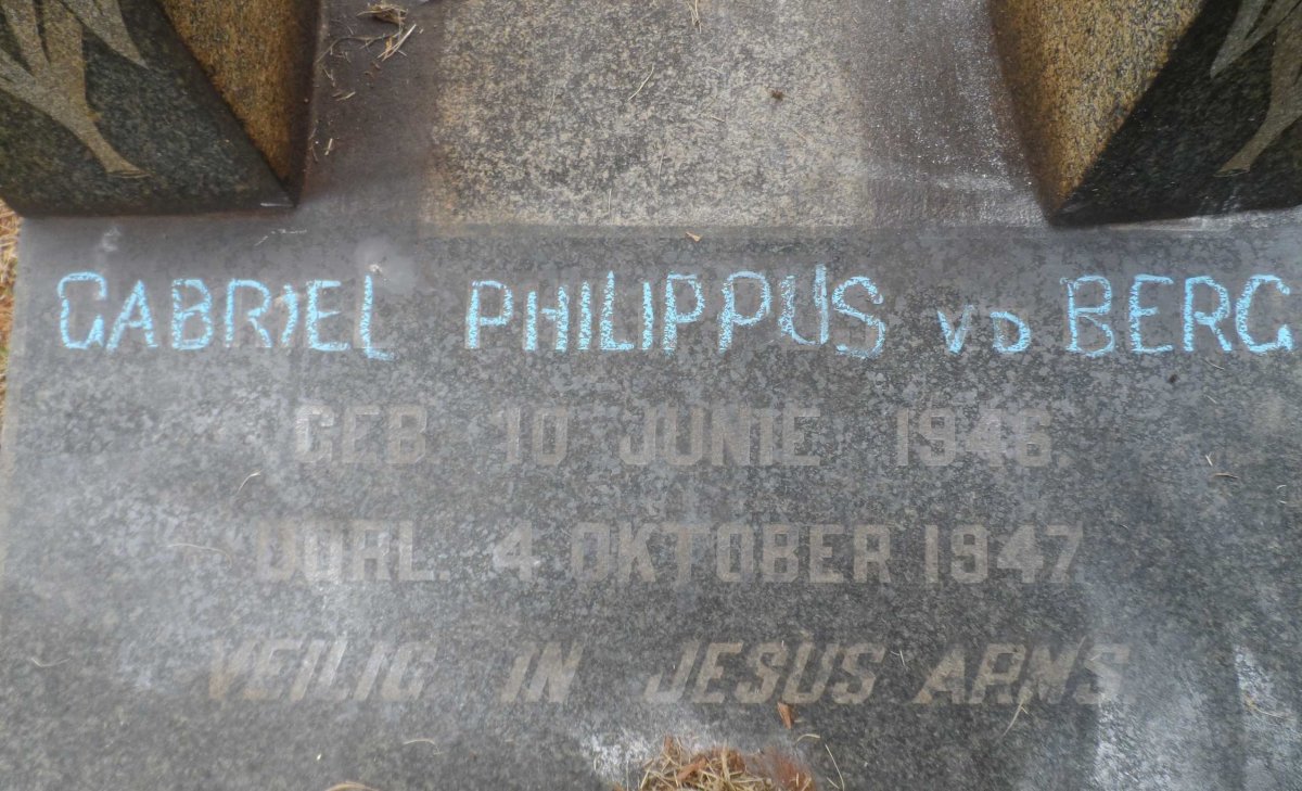 BERG Gabriel Philippus, v.d. 1946-1947
