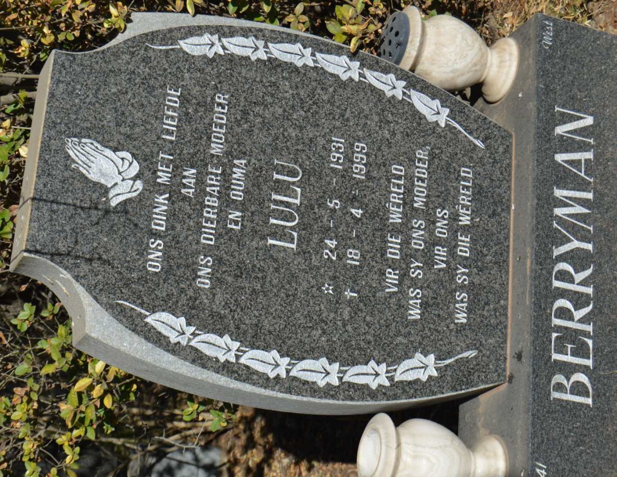 BERRYMAN Lulu 1931-1999