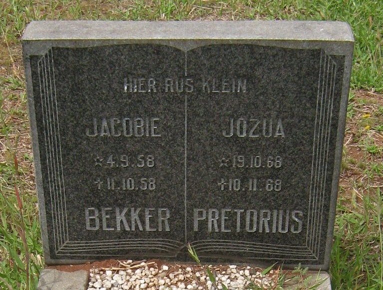 BEKKER Jacobie 1958-1958 :: PRETORIUS Jozua 1966-1968
