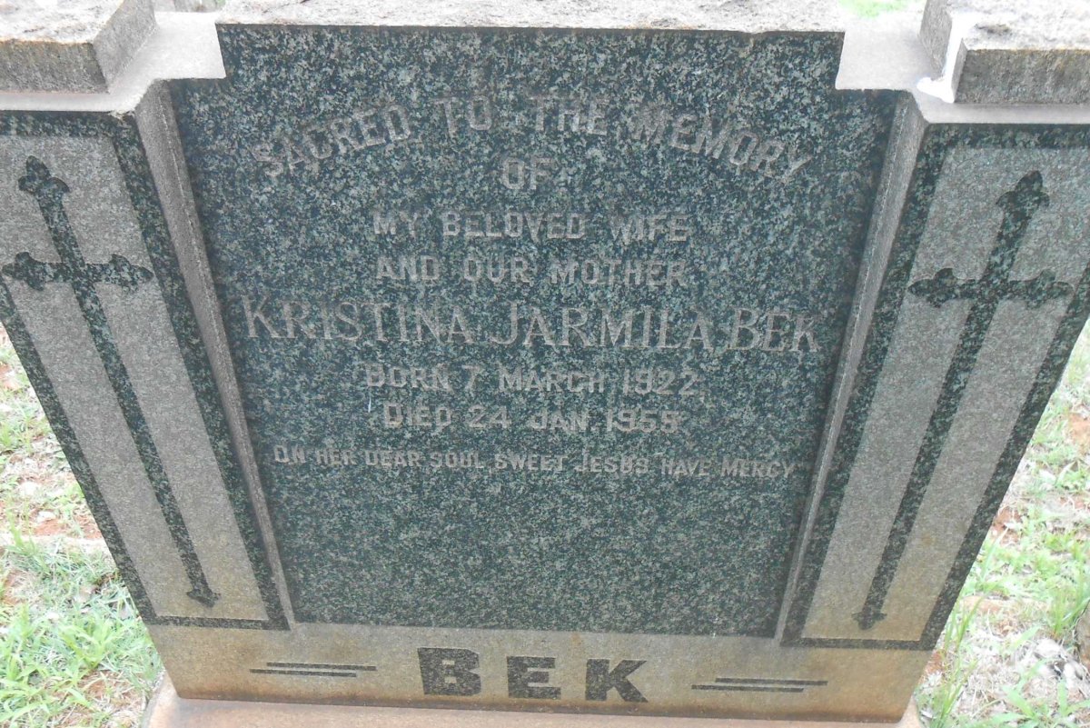 BEK Kristina Jarmila 1922-1955