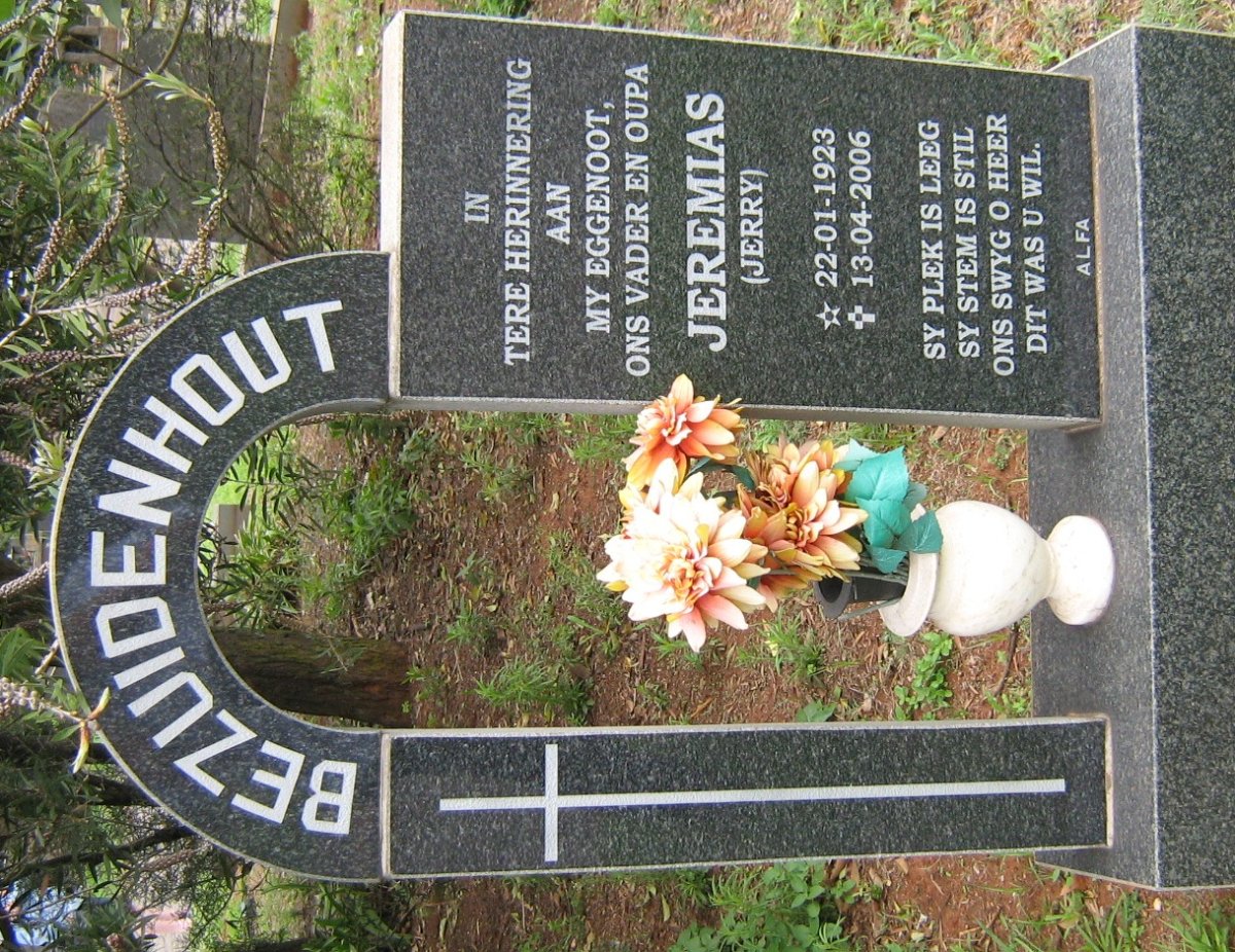 BEZUIDENHOUT Jeremias 1923-2006