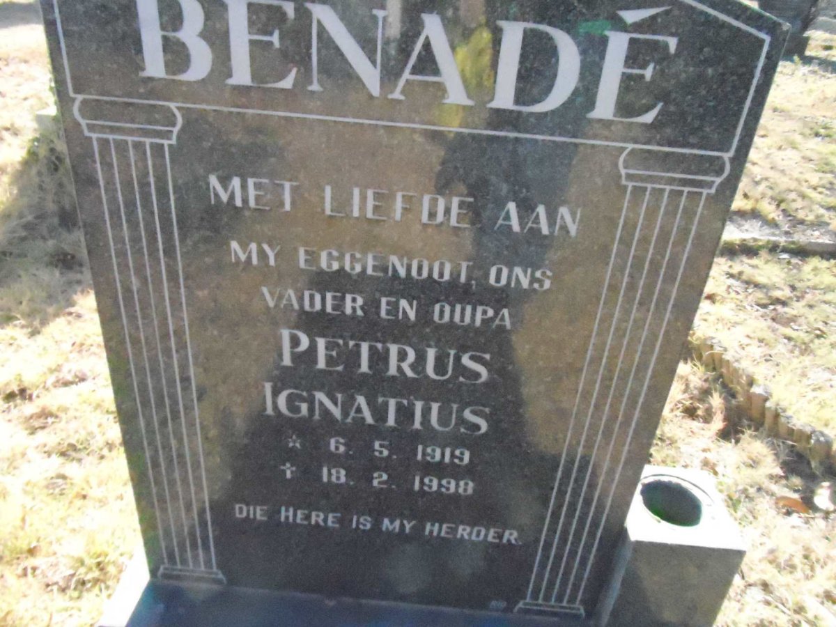 BENADÉ Petrus Ignatius 1919-1998