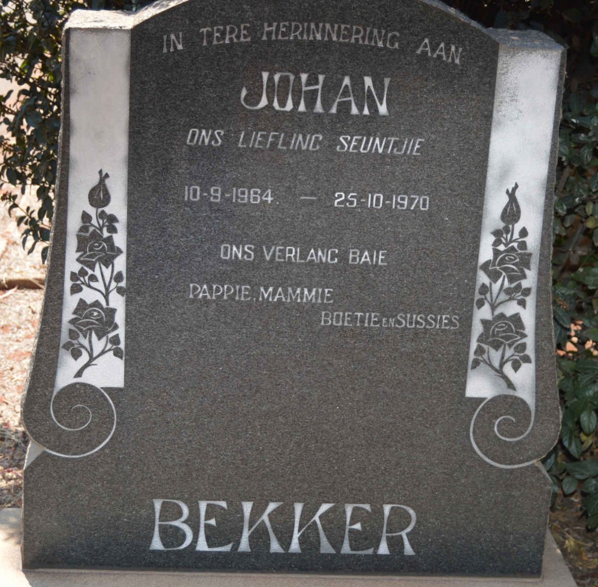 BEKKER Johan 1964-1970